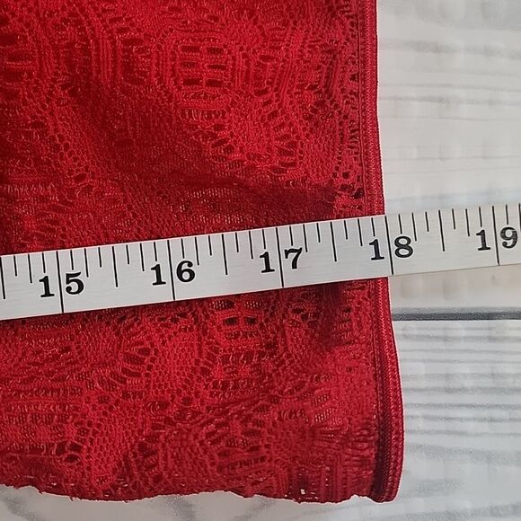 Dkny Red Lace Camisole Top Womens Size L - Picture 10 of 10